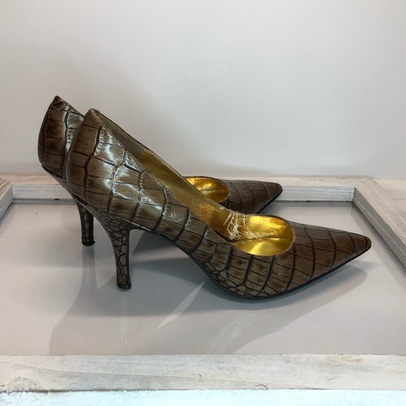 Enzo Angiolini Natia snake skin heels - Picture 3 of 10